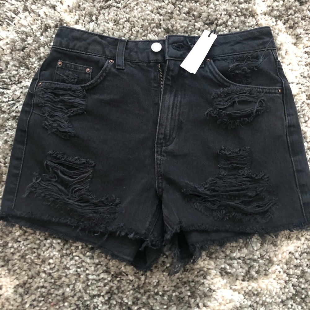 TopShop black jean shorts